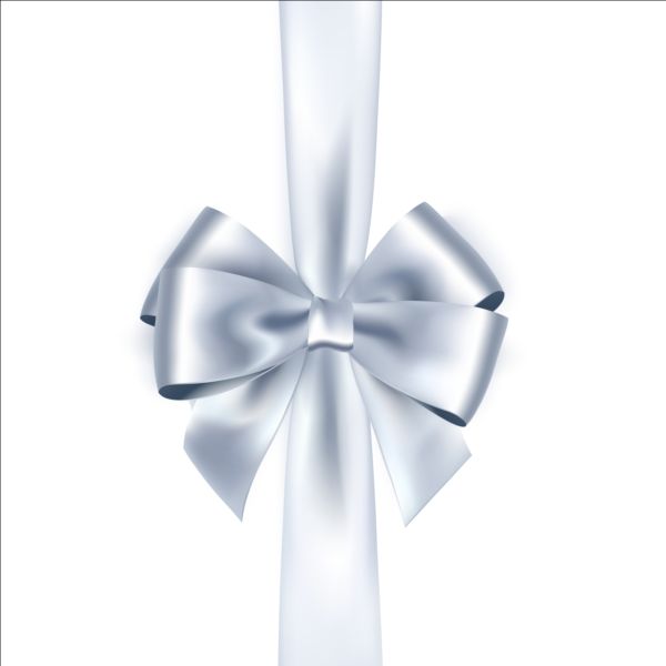 silver ribbon bows 