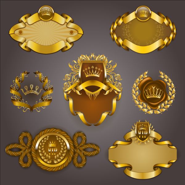 vip labels gold crown 