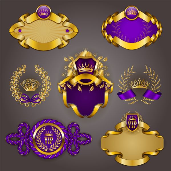 vip labels gold crown 