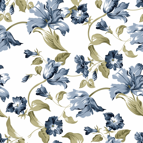 seamless Rosana pattern blue 