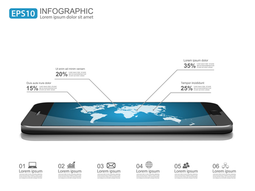 modern mobile infographics 