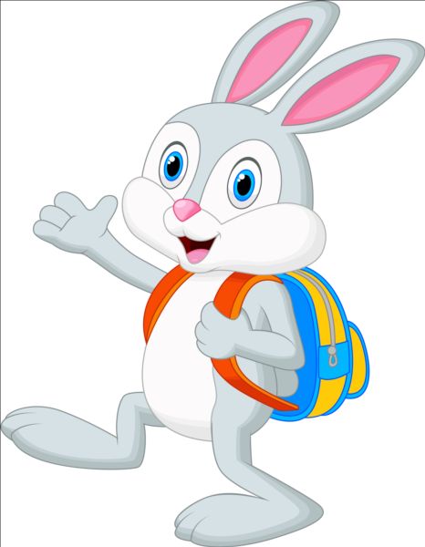 school rabbit cartoon bag 
