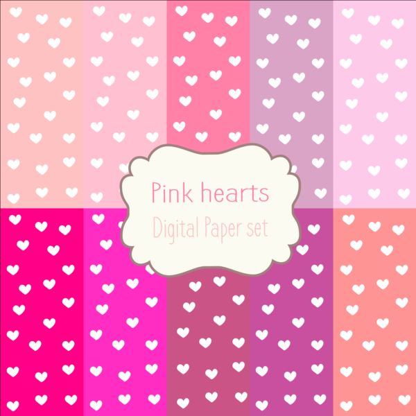 pink paper heart background 