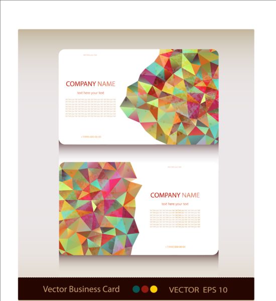 geometric shapes business cards 