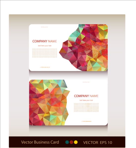 geometric shapes business cards 