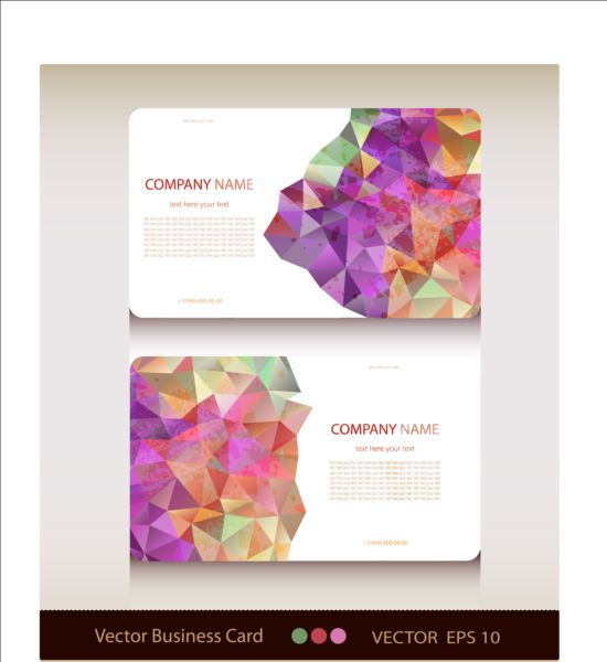 geometric shapes business cards business 