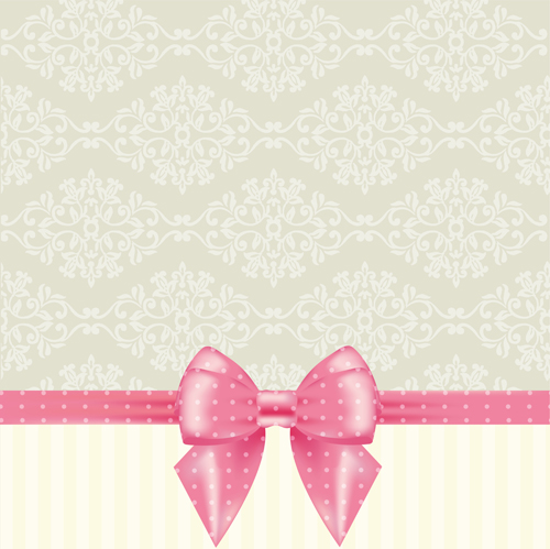 pink ornate bow background 