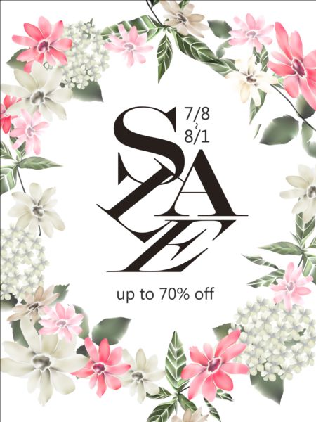 spring sale poster flowers 