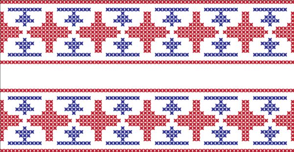pattern knitted fabric border 