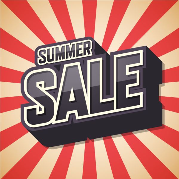 text summer sale cartoon background 