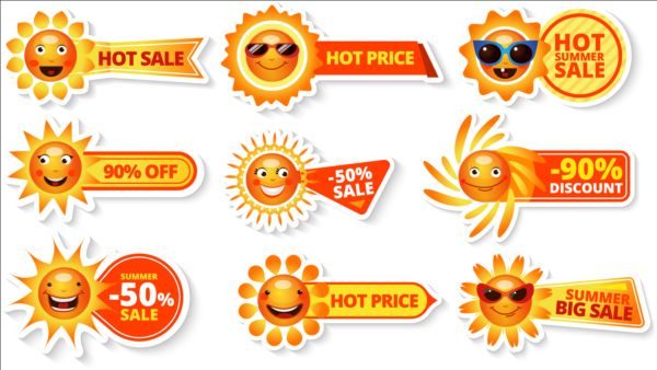 sun summer discount banner 