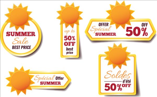 sun summer discount banner 