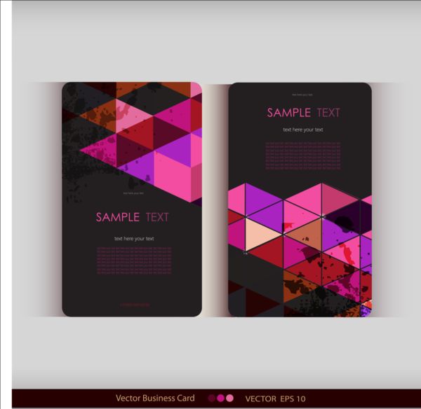 triangle styles grunge card business 