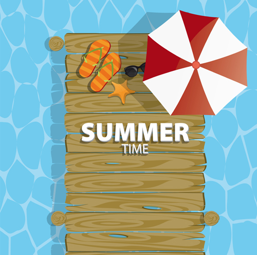 wood summer holiday board background 