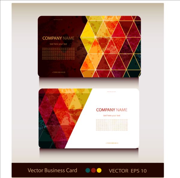 triangle styles grunge card business 
