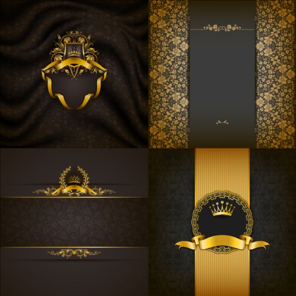 ornate golden decoration Backgrounds 