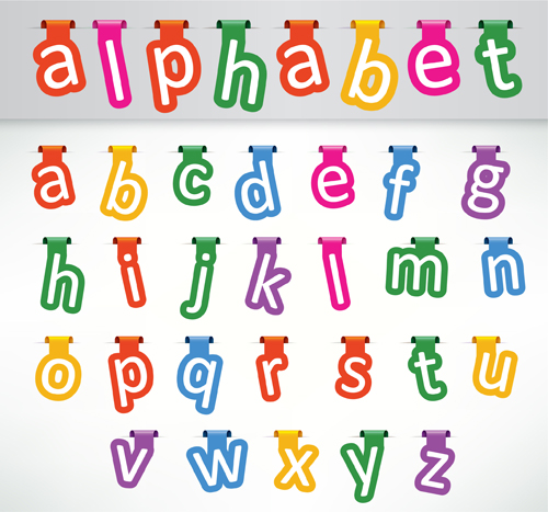 colored bookmarks alphabet 