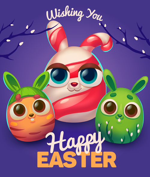 rabbit easter cards 
