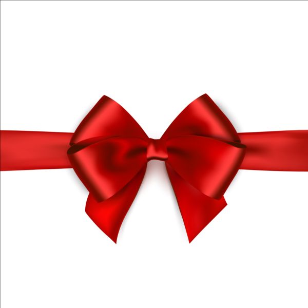 shiny ribbon red bows 