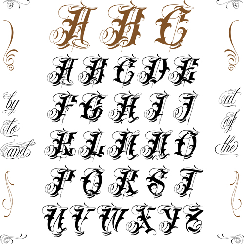 styles letters Gothic 