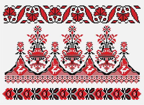 Ukrainian styles pattern embroidery 