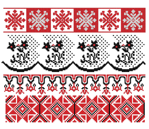 Ukrainian styles pattern embroidery 
