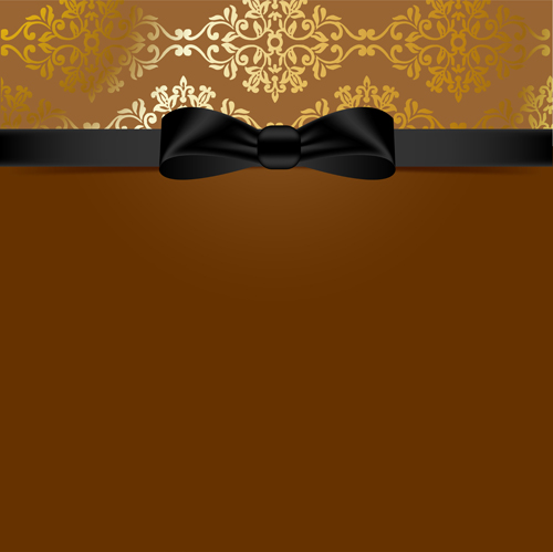 golden bow black background 