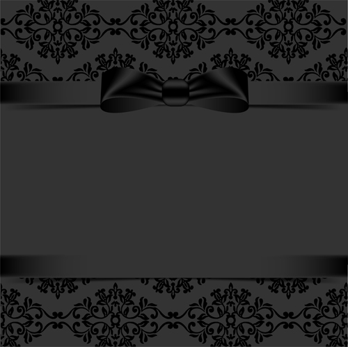ornate bow black background 