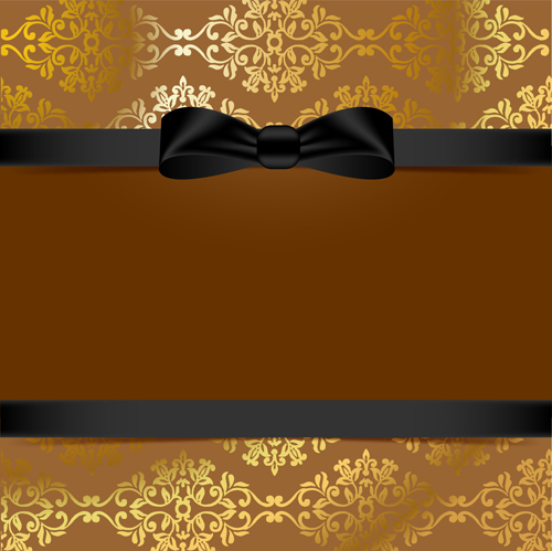 golden bow black background 