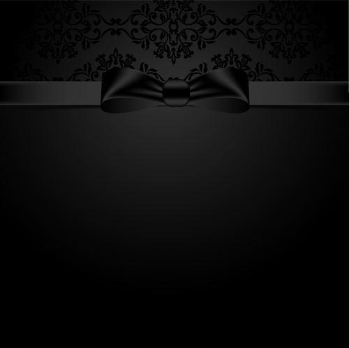 ornate bow black background 