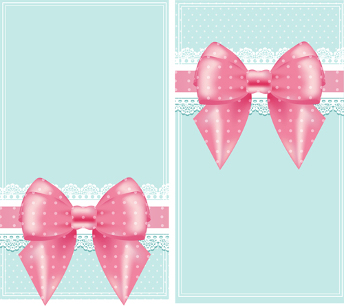 pink lace card bow 