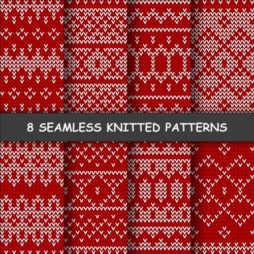 white seamless red pattern knitted 