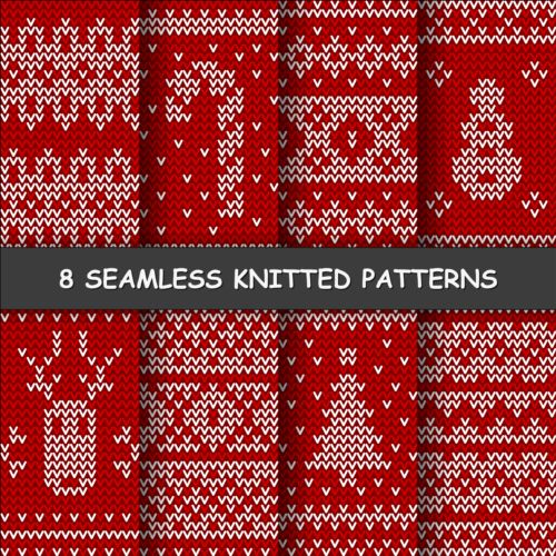 white seamless red pattern knitted 