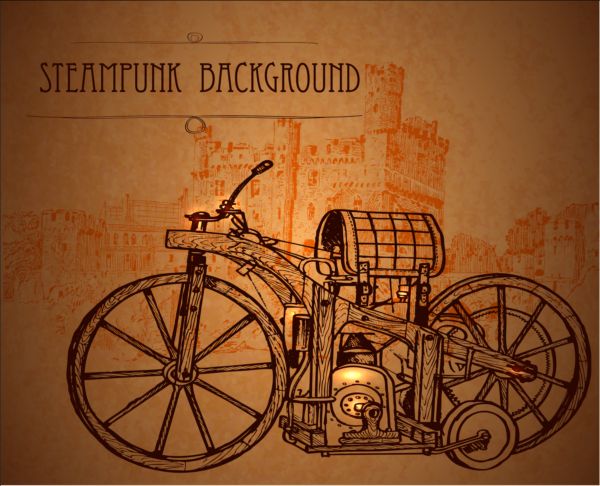vintage steampunk background 