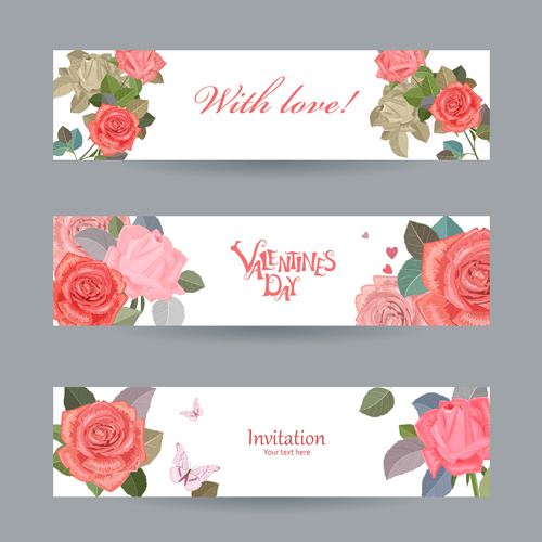 rose invitation flower card 