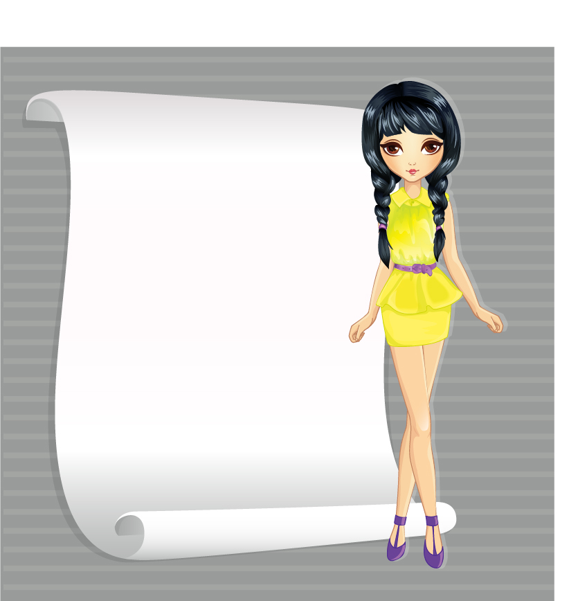 paper girl blank beautiful 