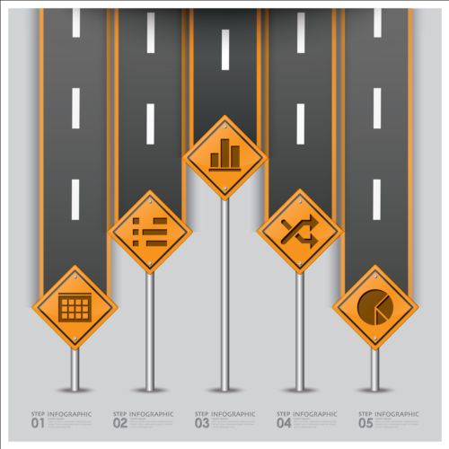 road marking infographics creative 