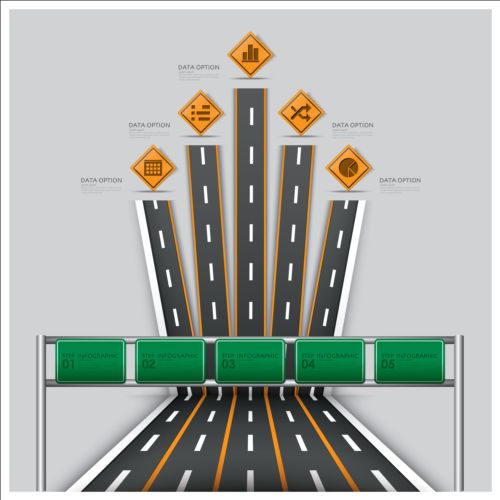 road marking infographics creative 
