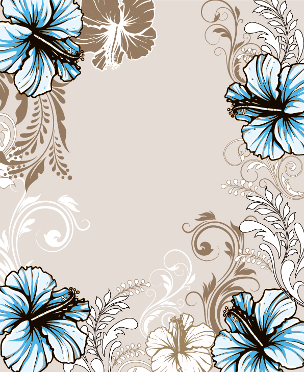 hand drawn floral background 