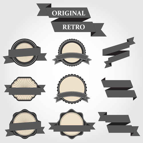 ribbon Retro font original labels 