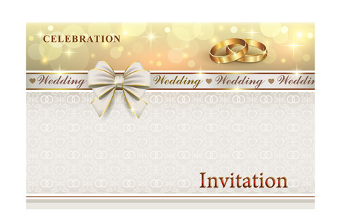 wedding ring ornate invitation gold 