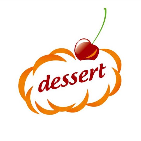 logo dessert clouds cherry  