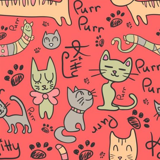 pattern cat cartoon 