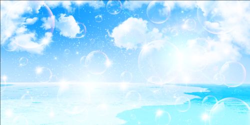 transparent sea bubble background 