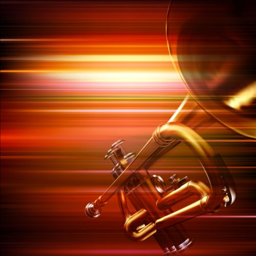 trumpet music background abstract 