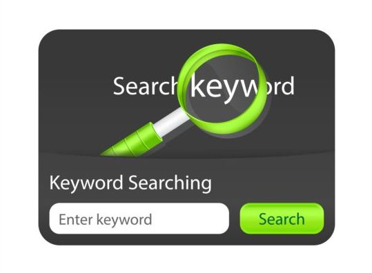 Searching keyword interface green black 