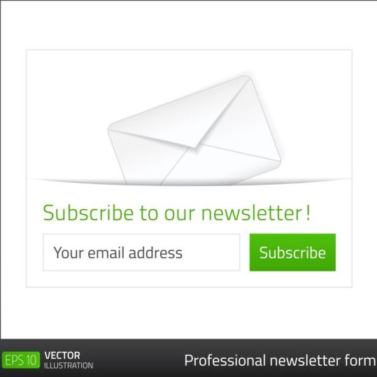 white Subscribe newsletter green 