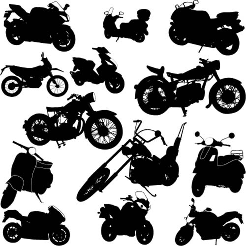 silhouetters Motorcycles different 