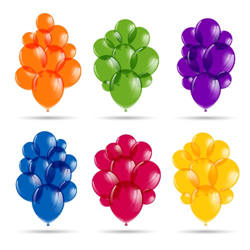 transparent colored balloons 