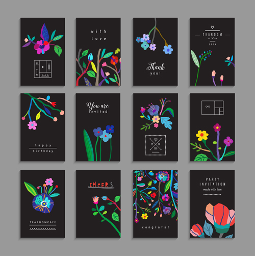 holiday flower cards 